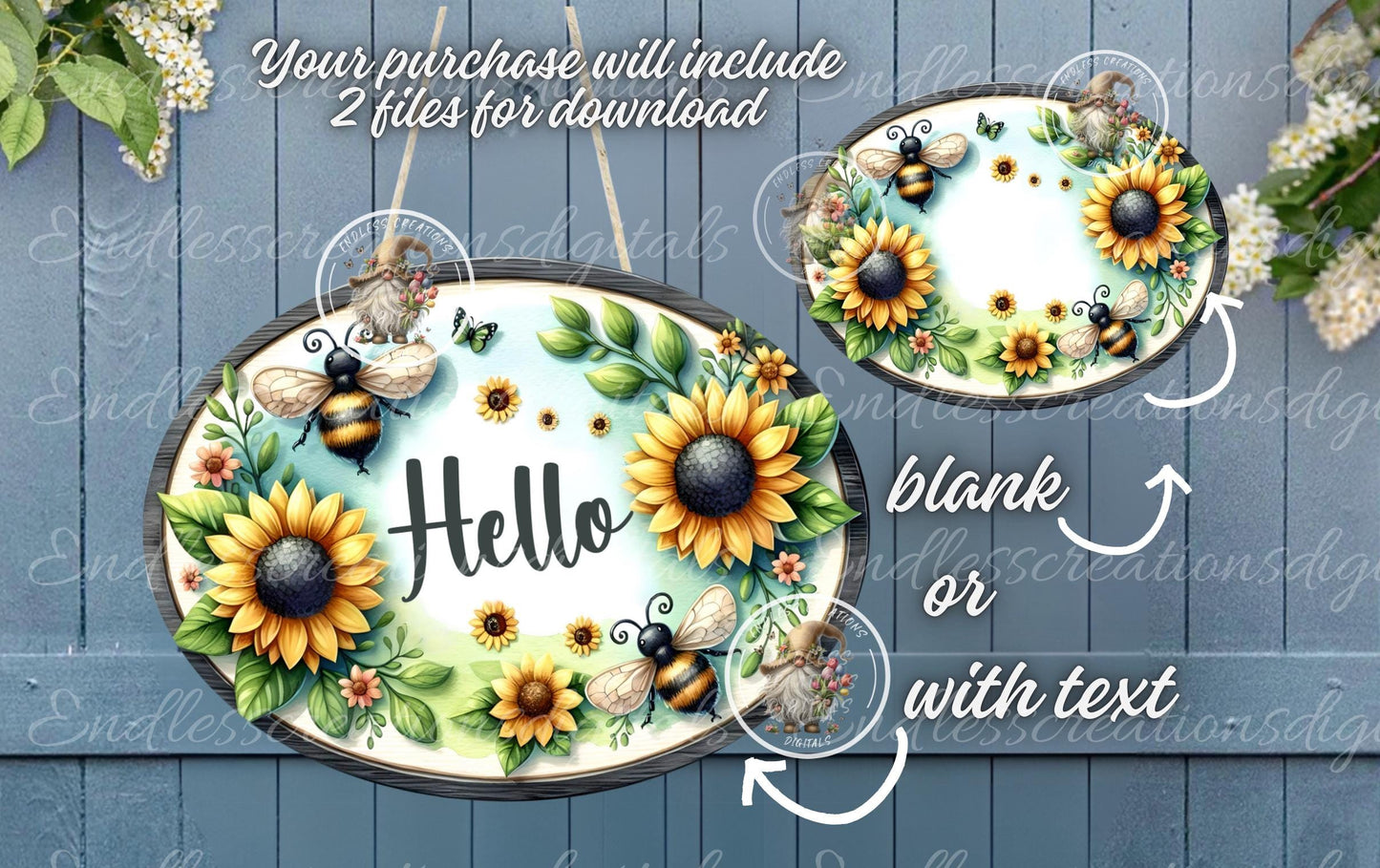 SUNFLOWER HELLO OVAL DIGITAL