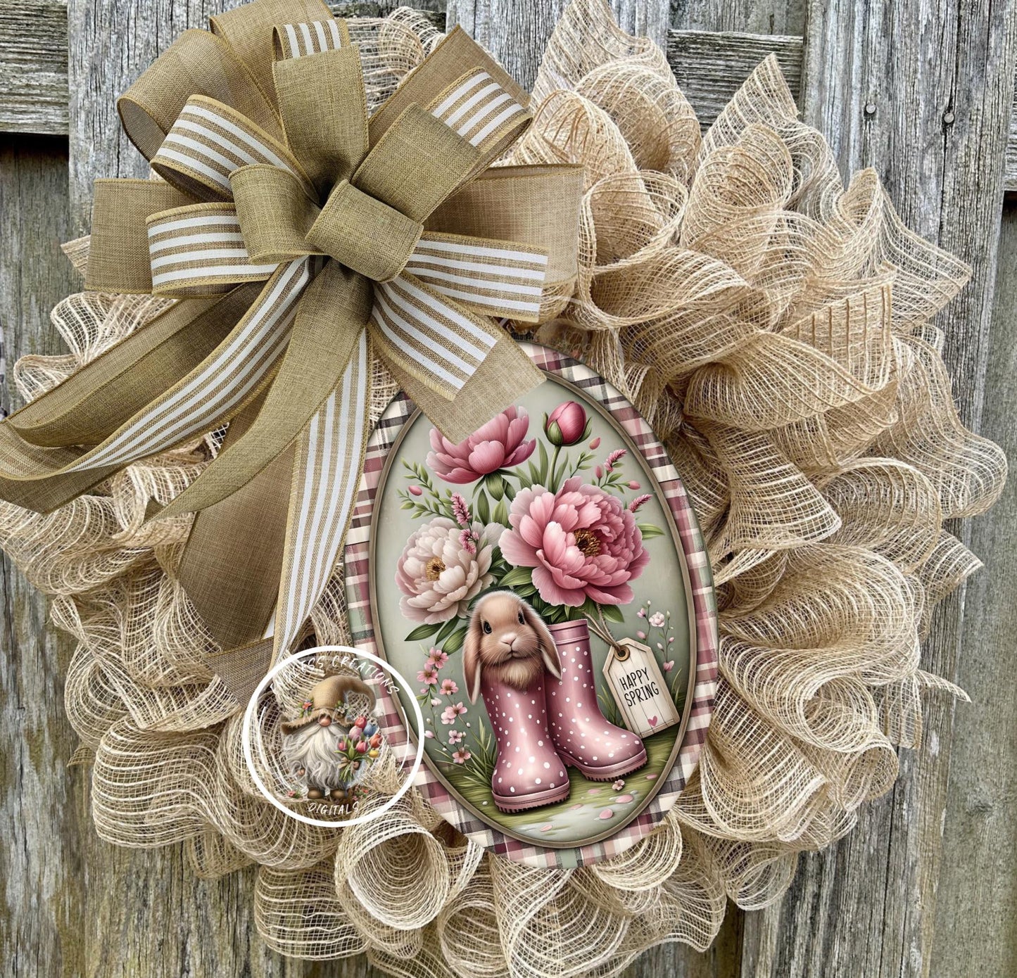 OVAL DIGITALS BUNNY PEONIES