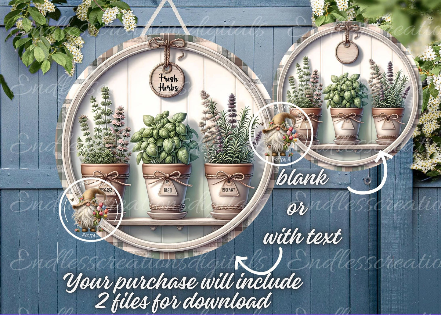 ROUND HERB CLAY SUMMER POTS