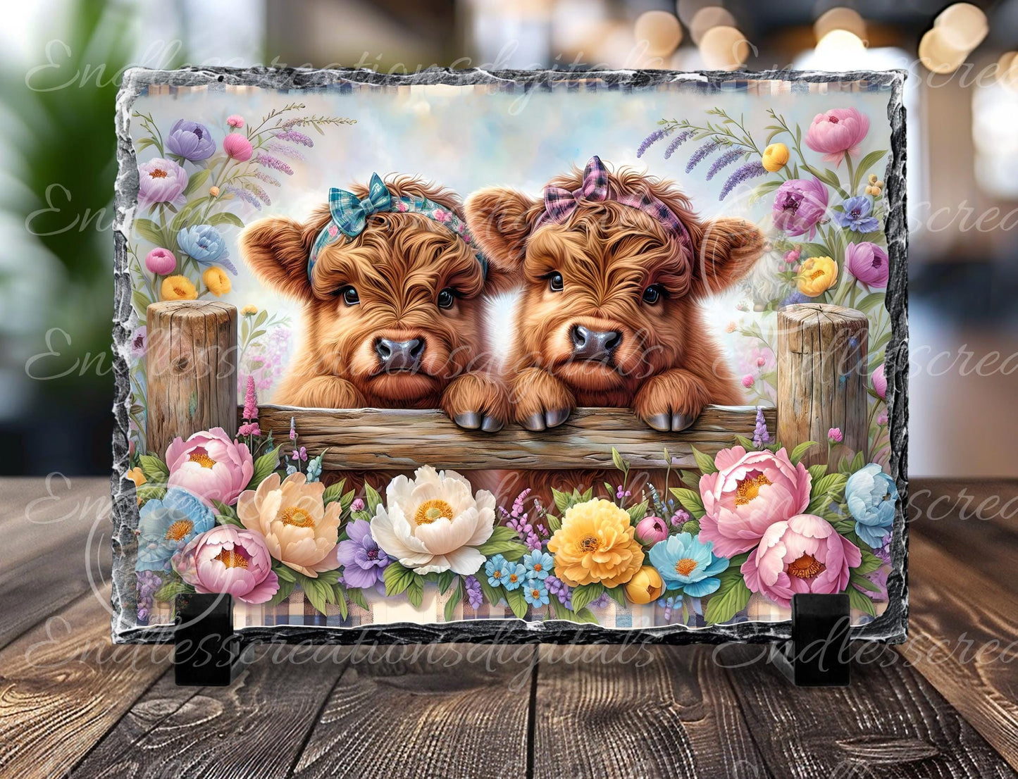 RECTANGLE BABY HIGHLANDS Floral Cutting Board