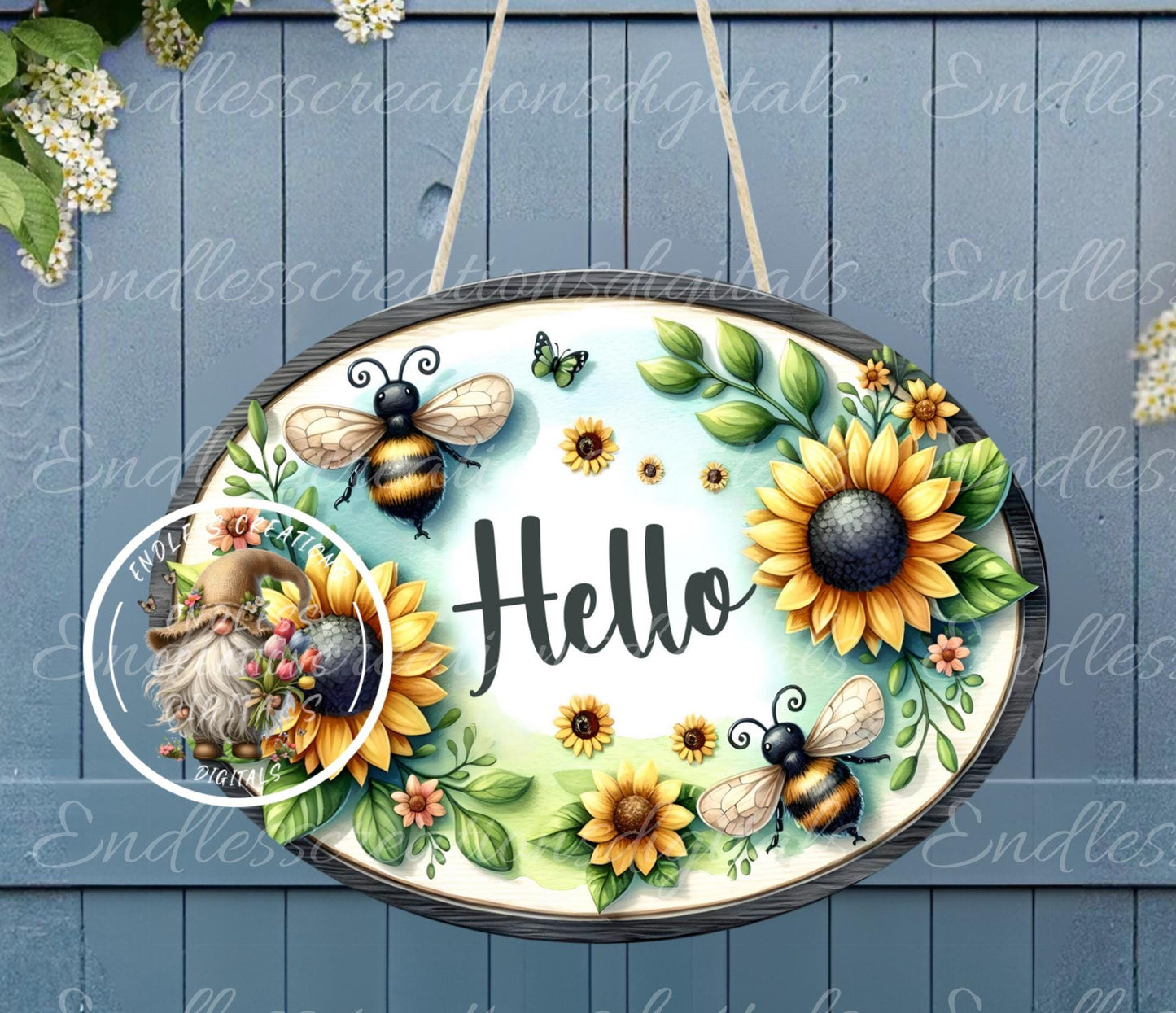 SUNFLOWER HELLO OVAL DIGITAL