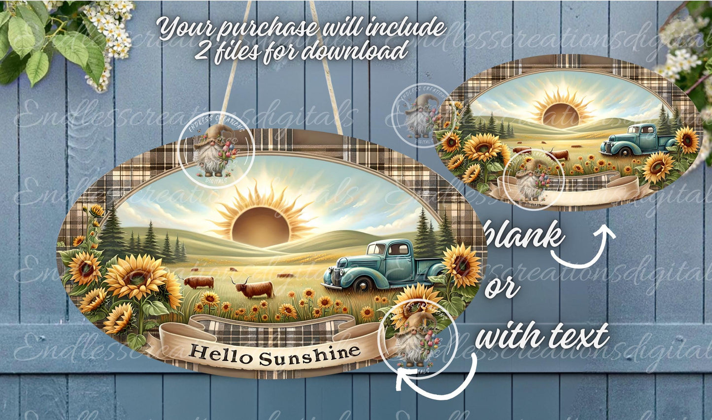 HELLO SUNSHINE OVAL DIGITAL