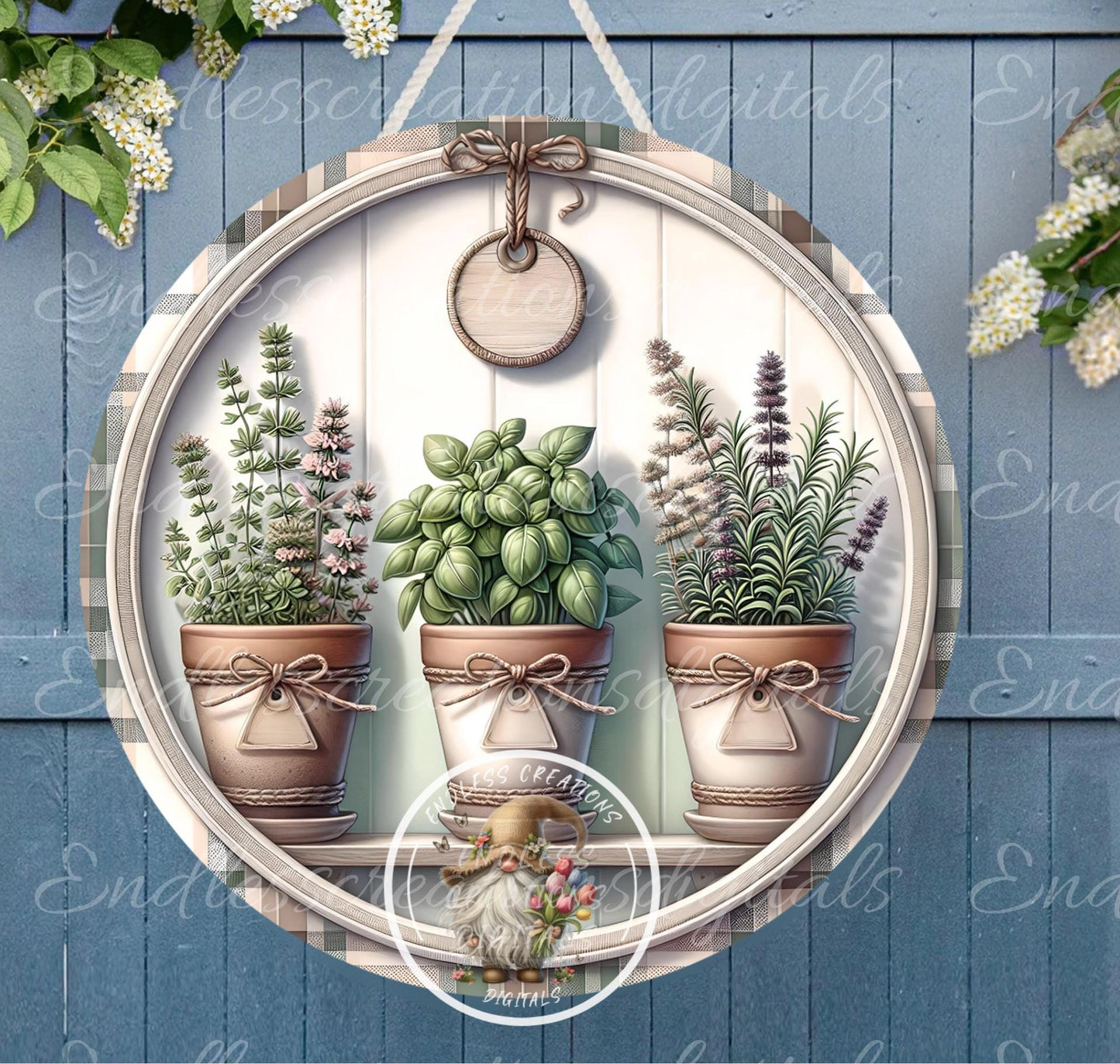 ROUND HERB CLAY SUMMER POTS