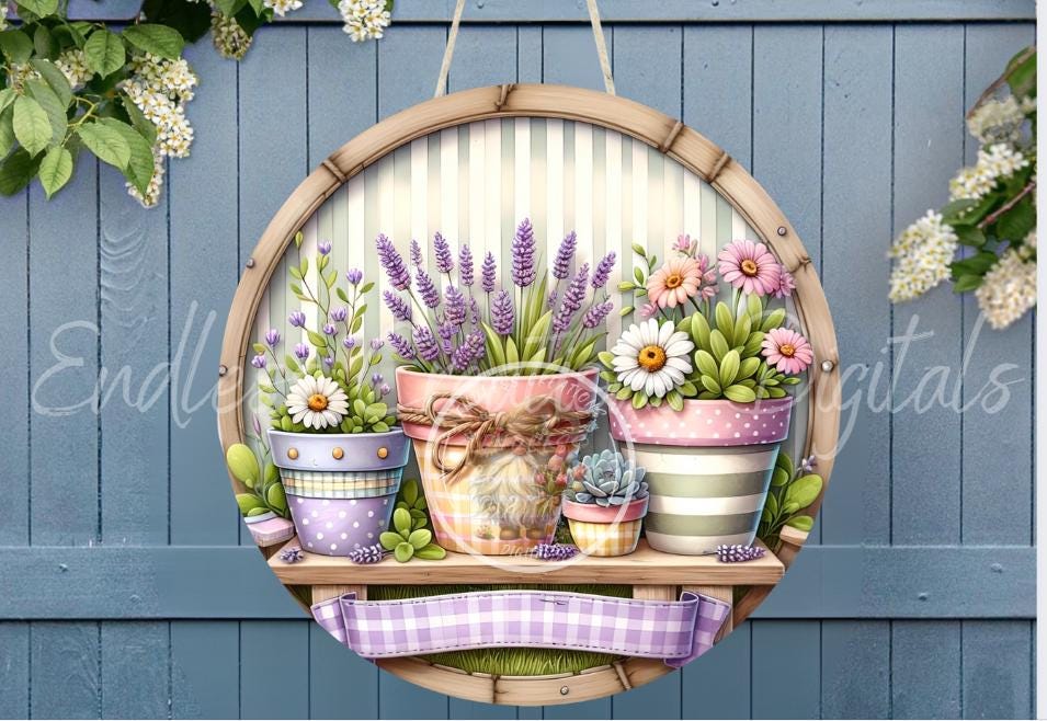 SUMMER FLORAL PAINTED Clay Pots