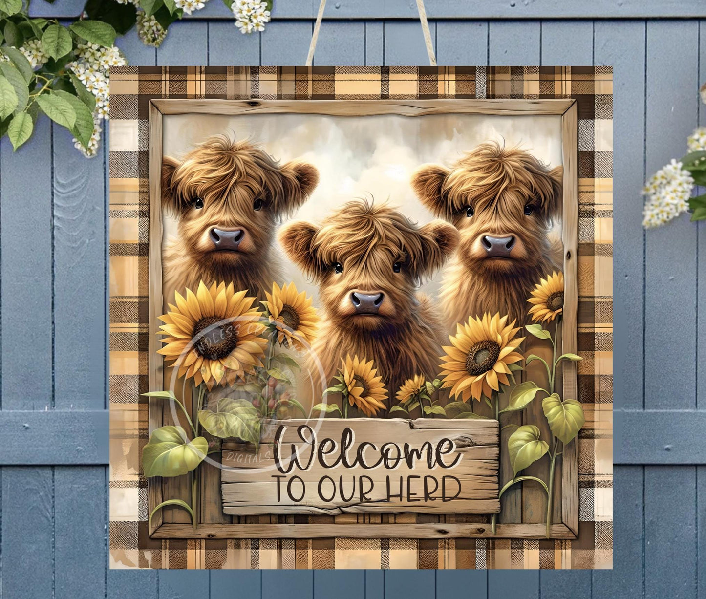 SUNFLOWER SUMMER HIGHLAND COWS