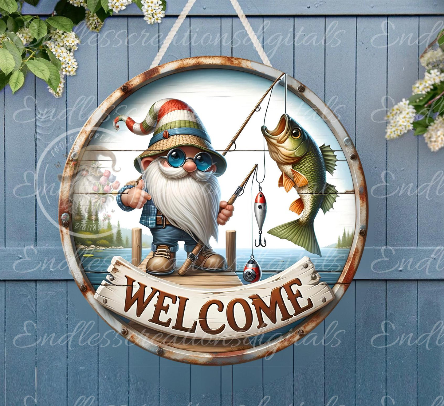 WELCOME SUMMER FISHING GNOME