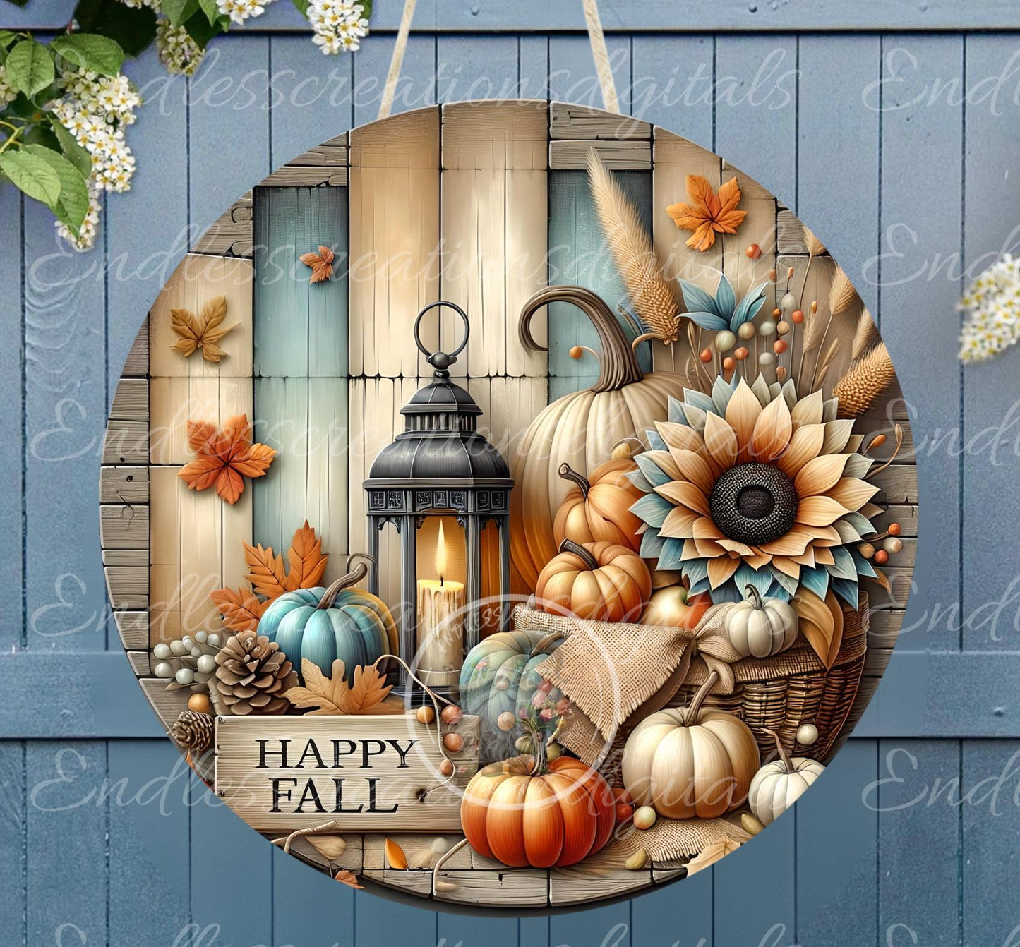 FALL FLORAL LANTERN