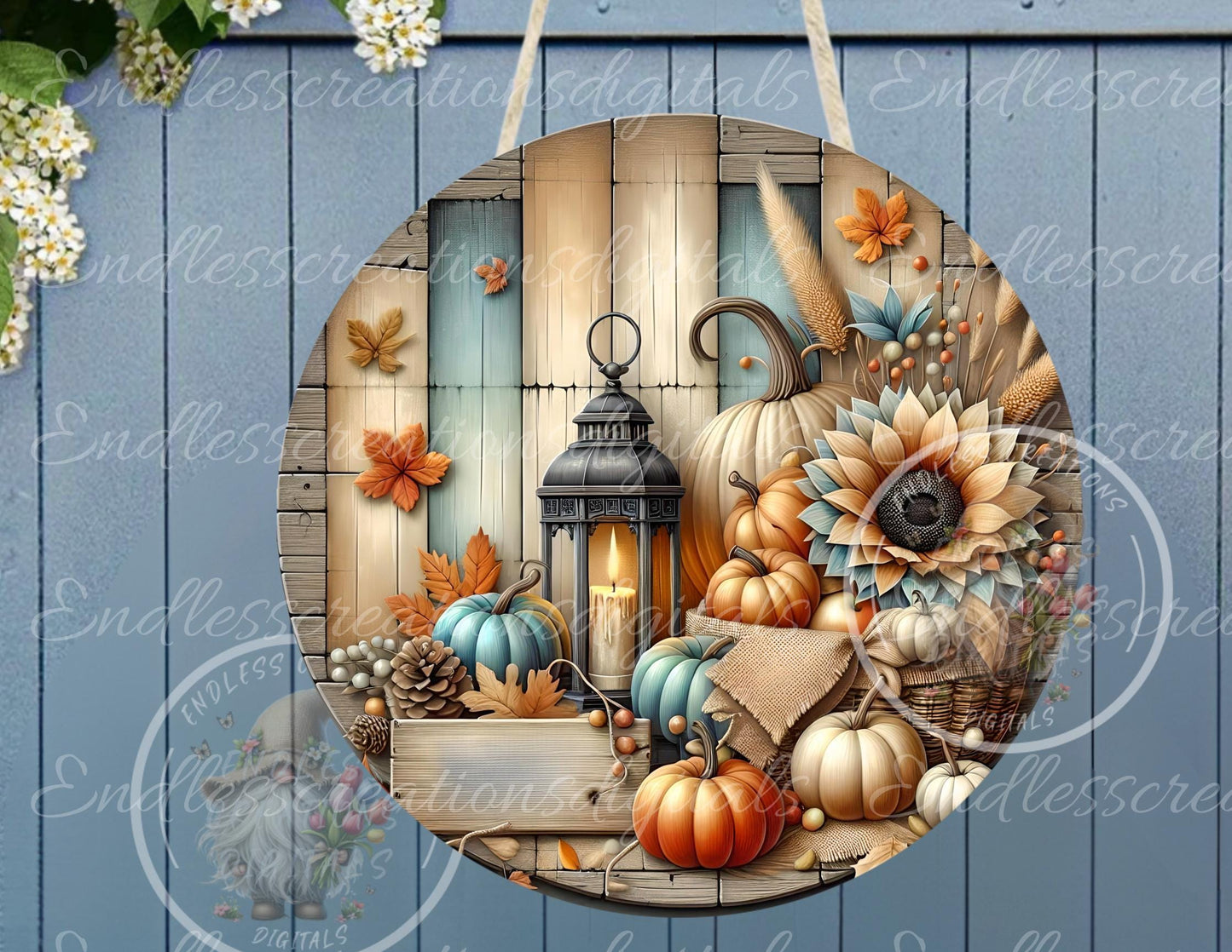FALL FLORAL LANTERN
