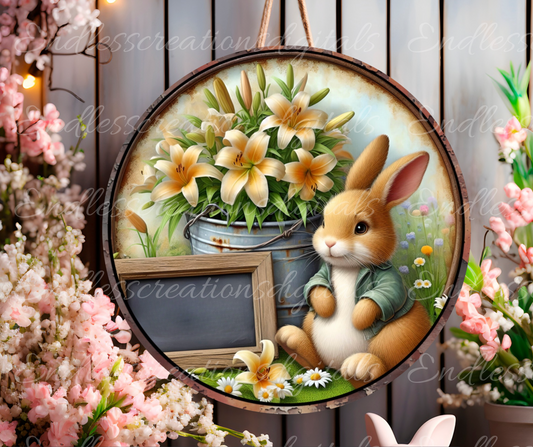 EASTER SUBLIMATION door hanger, wreath sign png, for sublimation high resolution