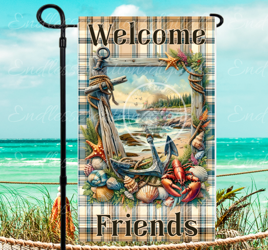 NAUTICAL GARDEN FLAG