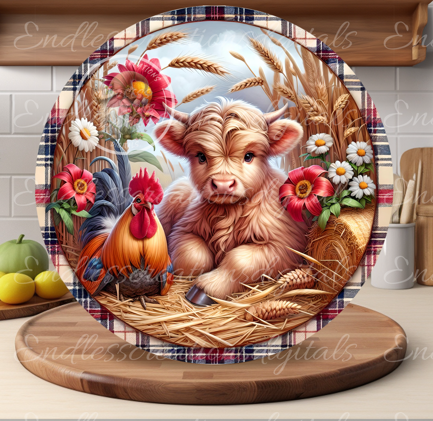 SUMMER ROOSTER/HIGHLAND COW