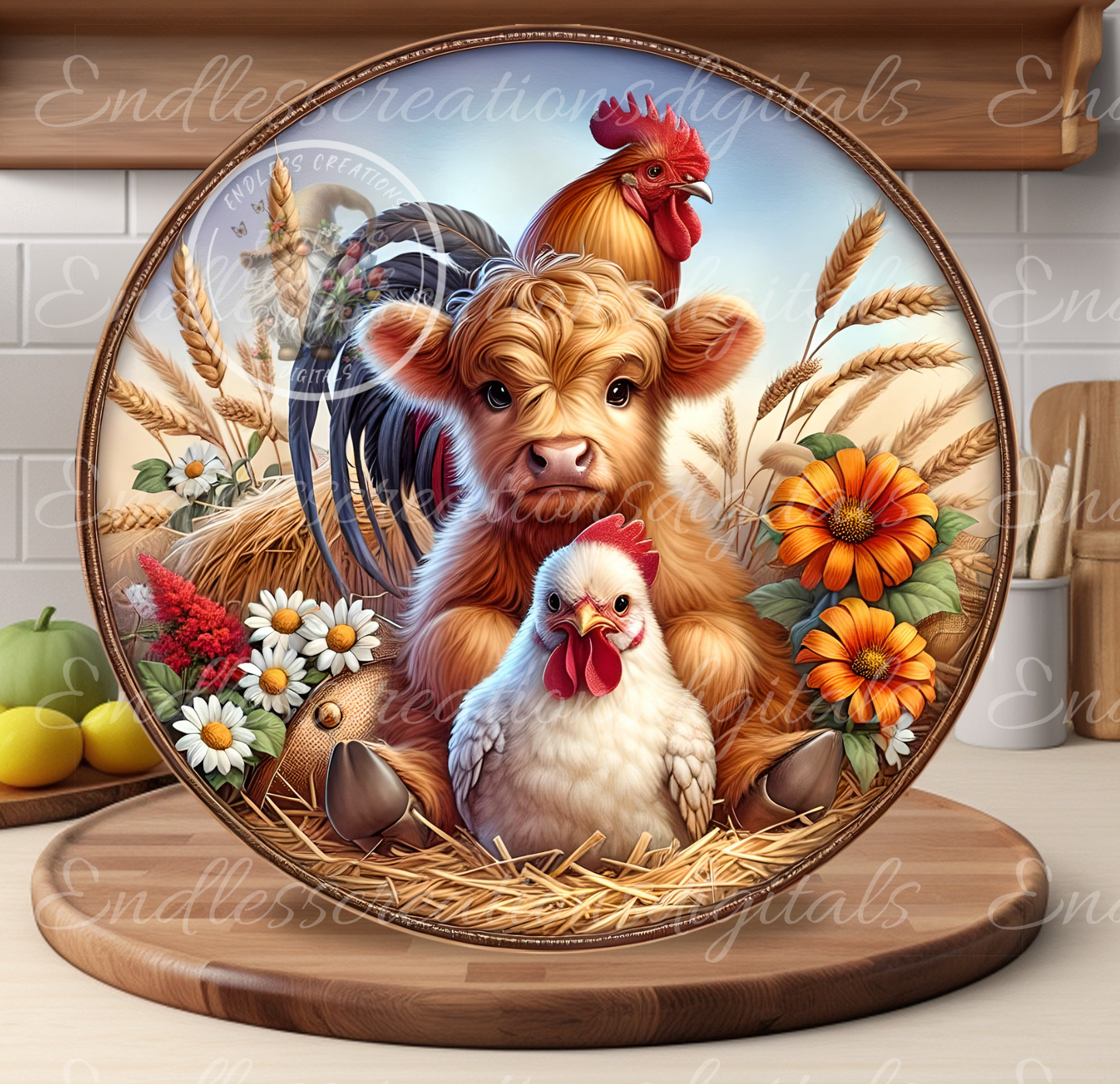 SUMMER ROOSTER/HIGHLAND COW