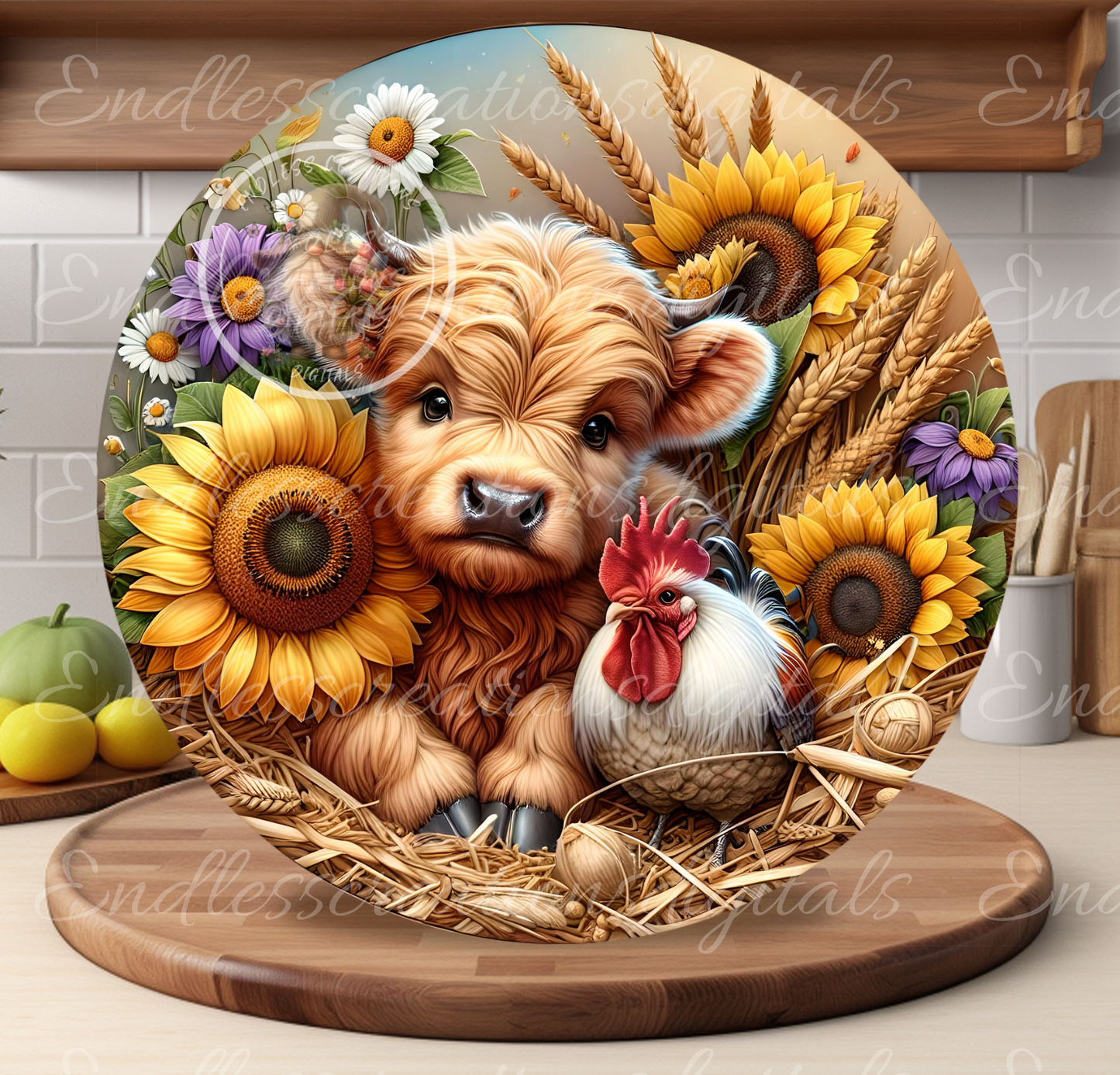 SUMMER ROOSTER/HIGHLAND COW