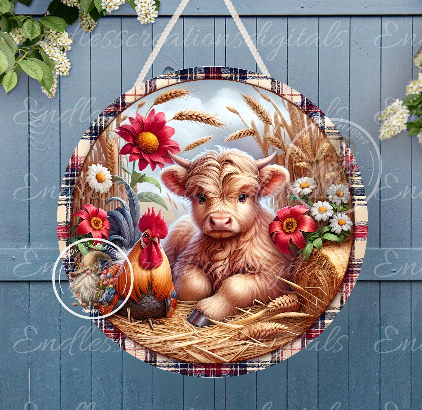 SUMMER ROOSTER/HIGHLAND COW