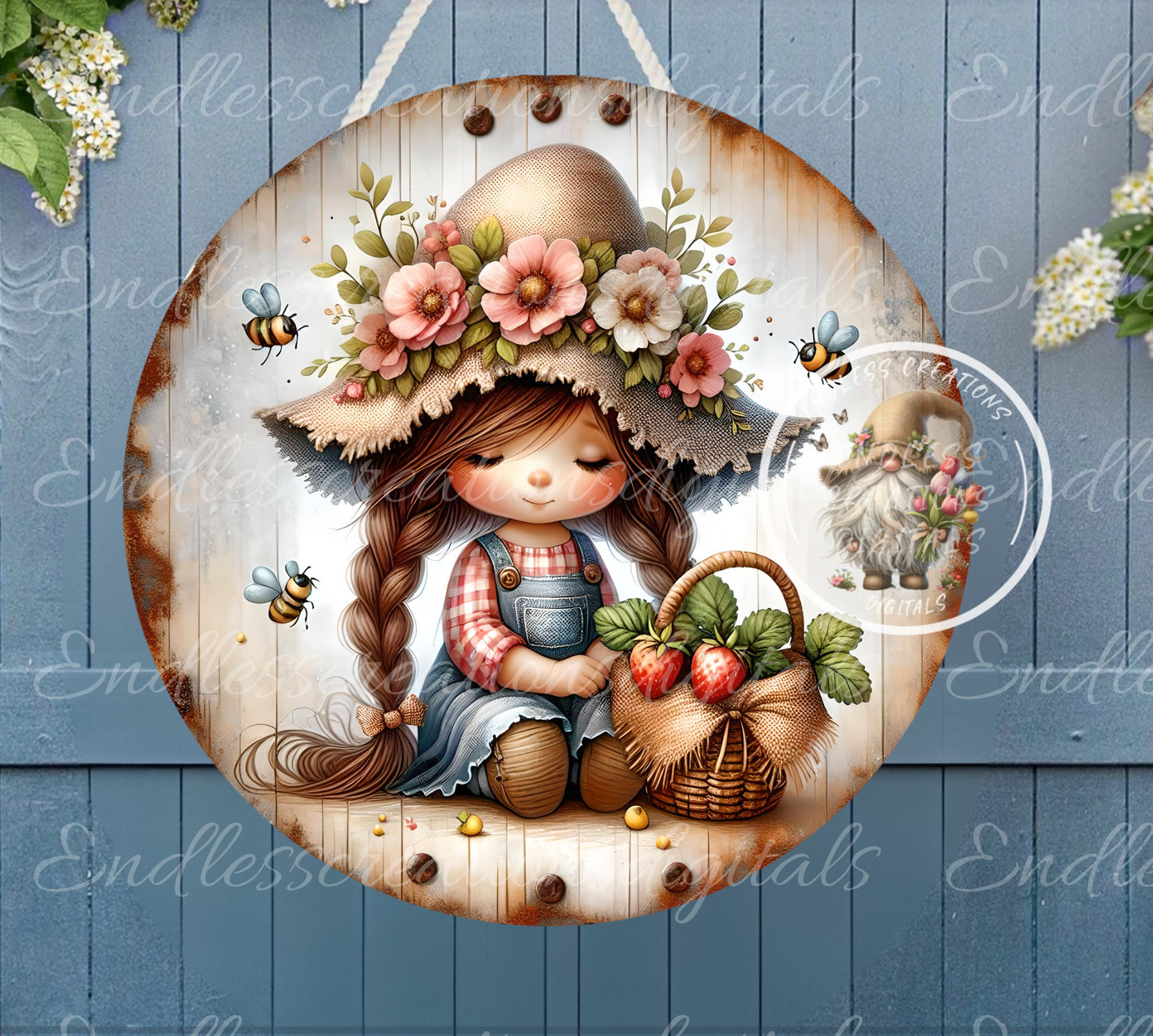 STRAWBERRY SUMMER GIRL GNOME