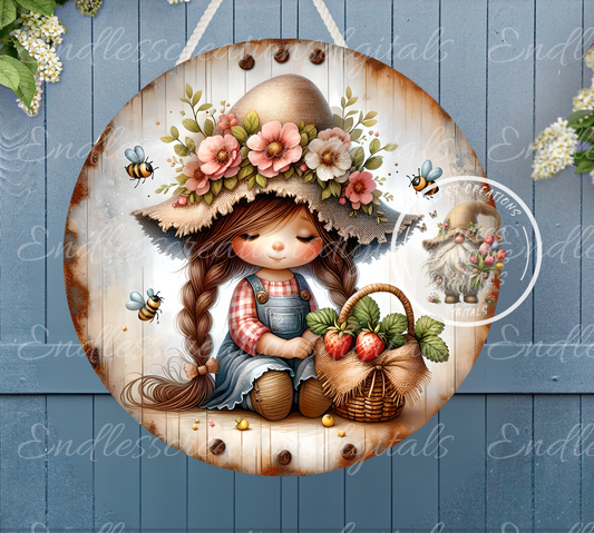STRAWBERRY SUMMER GIRL GNOME