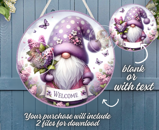 WELCOME LILAC GNOME SUMMER
