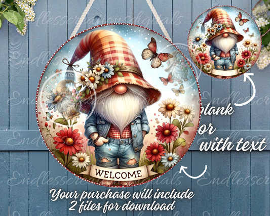 WELCOME SUMMER FLORAL GNOME
