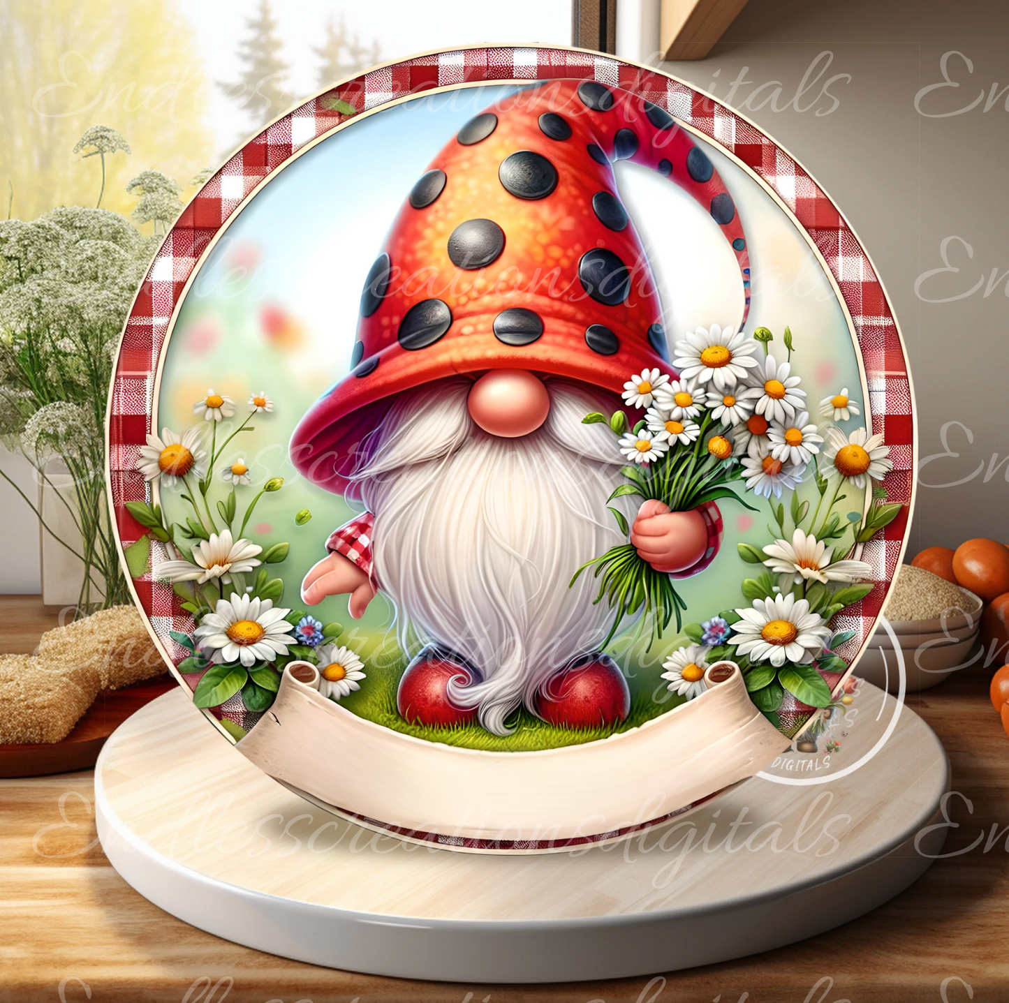 WELCOME LADYBUG GNOME SUMMER