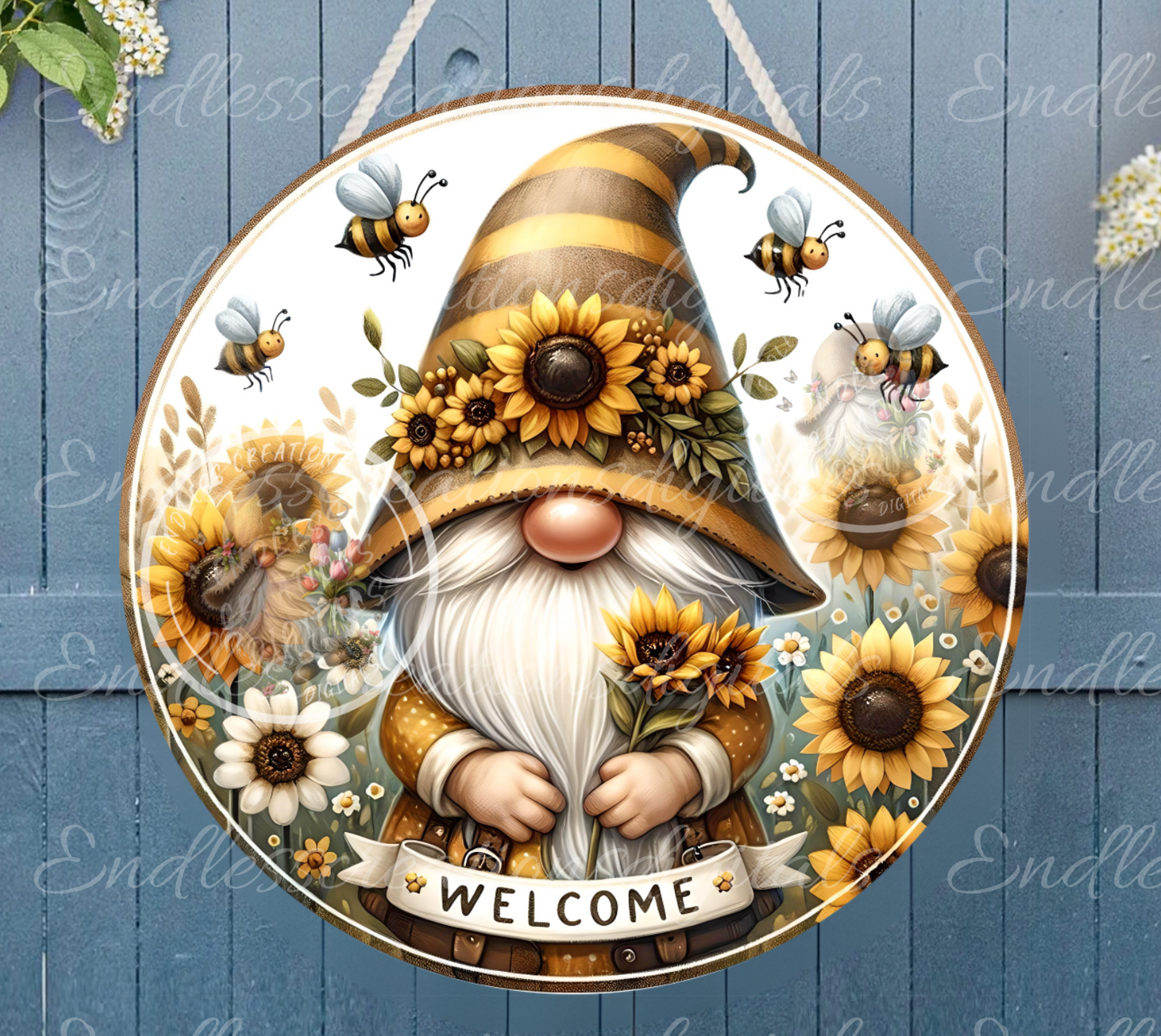 SUNFLOWER WELCOME GNOME SUMMER