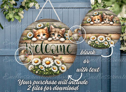 SUMMER FLORAL WELCOME KITTENS