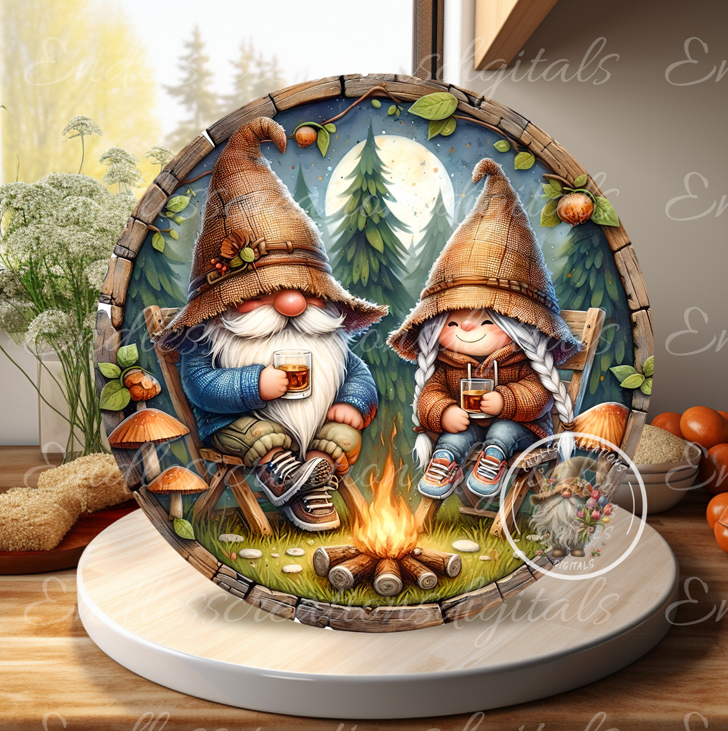 SUMMER CAMPING BOURBON GNOME COUPLE