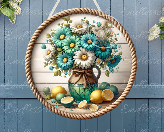 BLUE DAISY LEMON KITCHEN BUNDLE