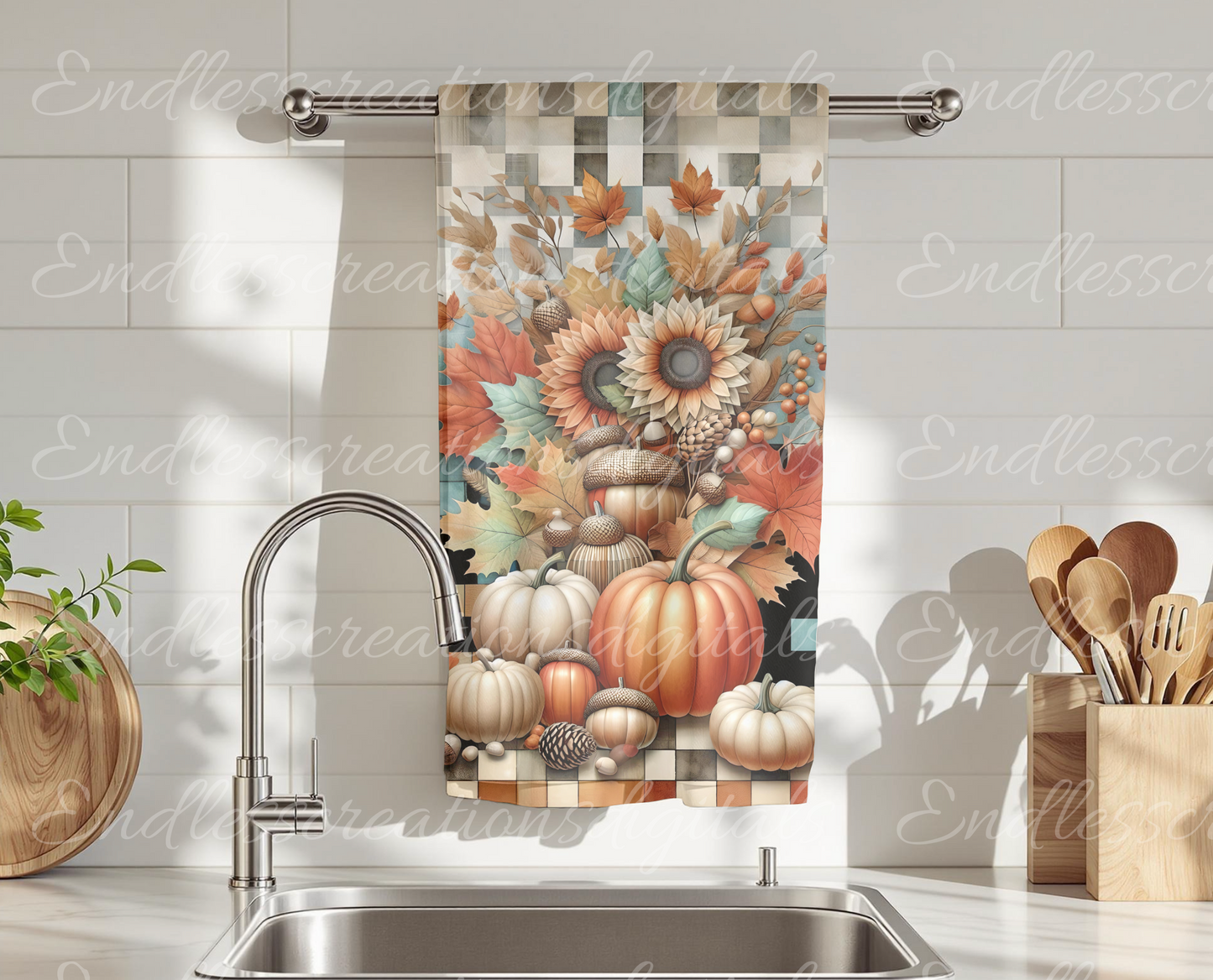 FALL FLORAL KITCHEN BUNDLE SET OF 5