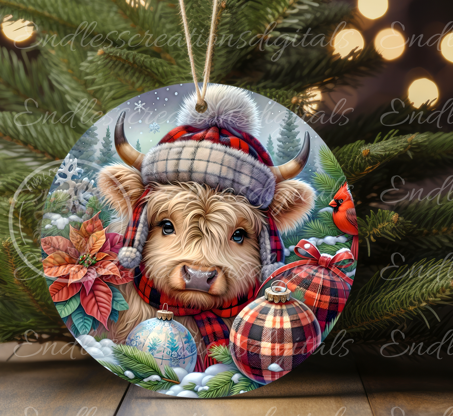 BUFFALO PLAID HIGHLAND COW WINTER BUNDLE