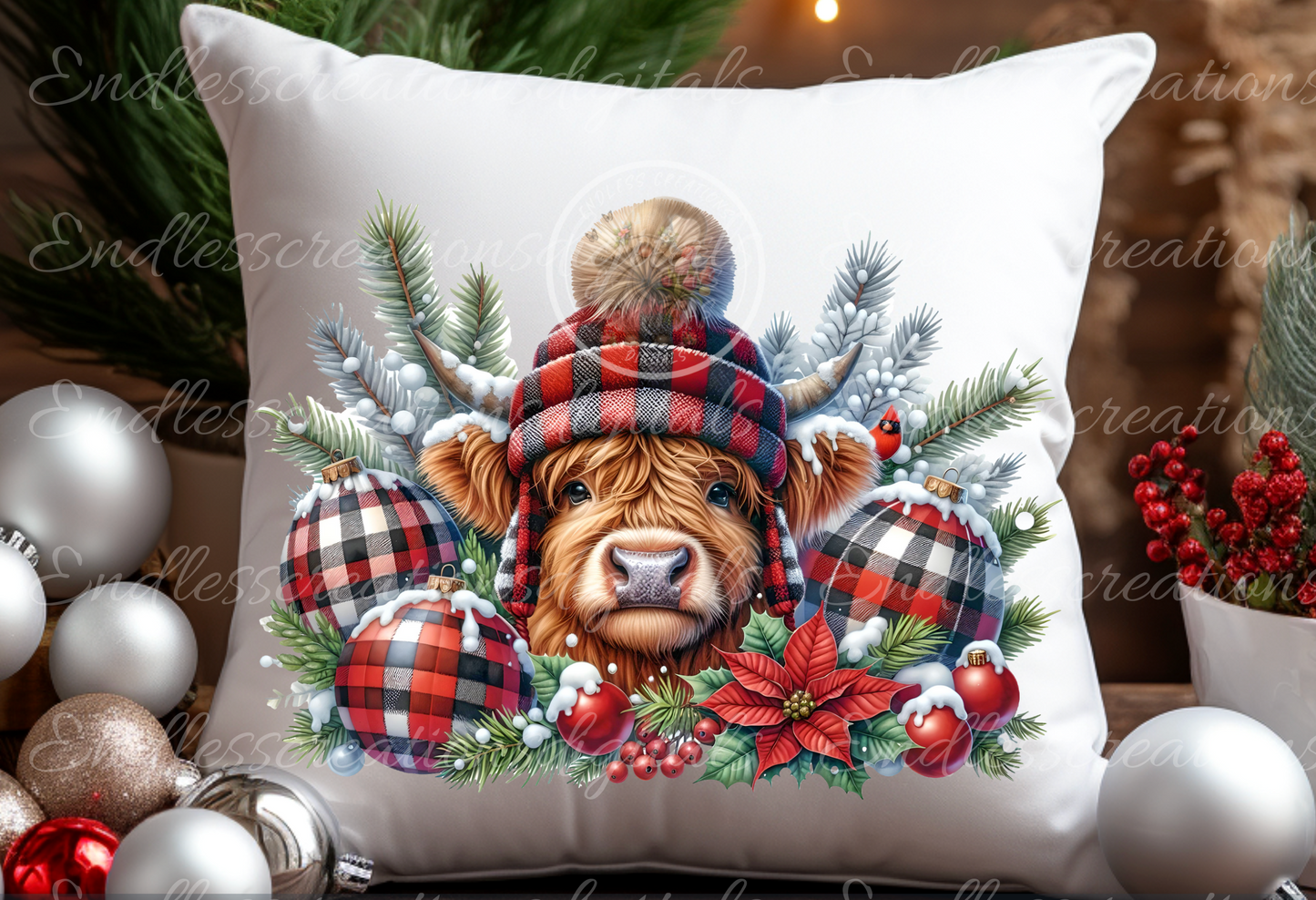BUFFALO PLAID HIGHLAND COW WINTER BUNDLE