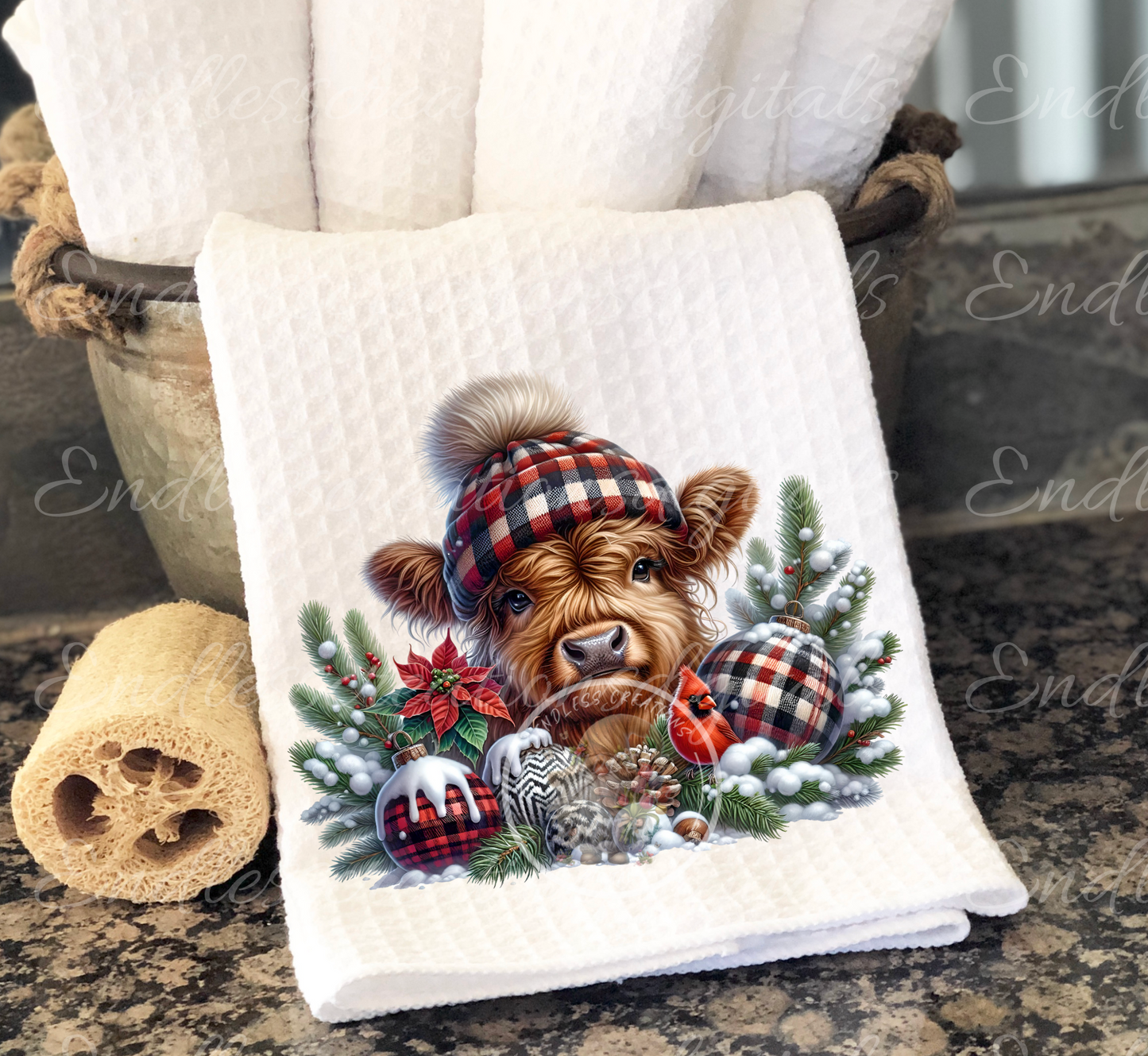 BUFFALO PLAID HIGHLAND COW WINTER BUNDLE