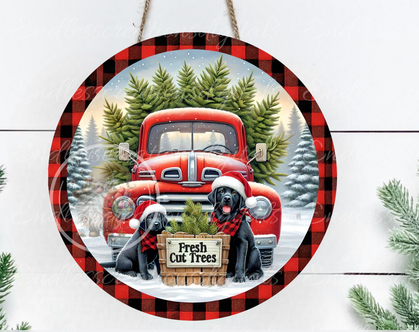 FRESH CUT TREES WINTER TRUCK