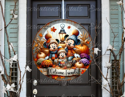 MR AND MRS MOUSE FALL WELCOME FAMILY EXCLUSIVE