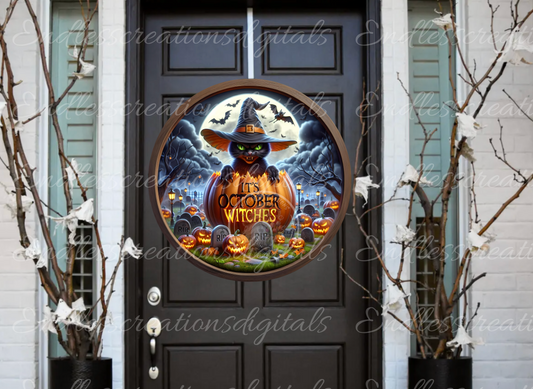 IT'S OCTOBER WITCHES FALL HALLOWEEN ROUND
