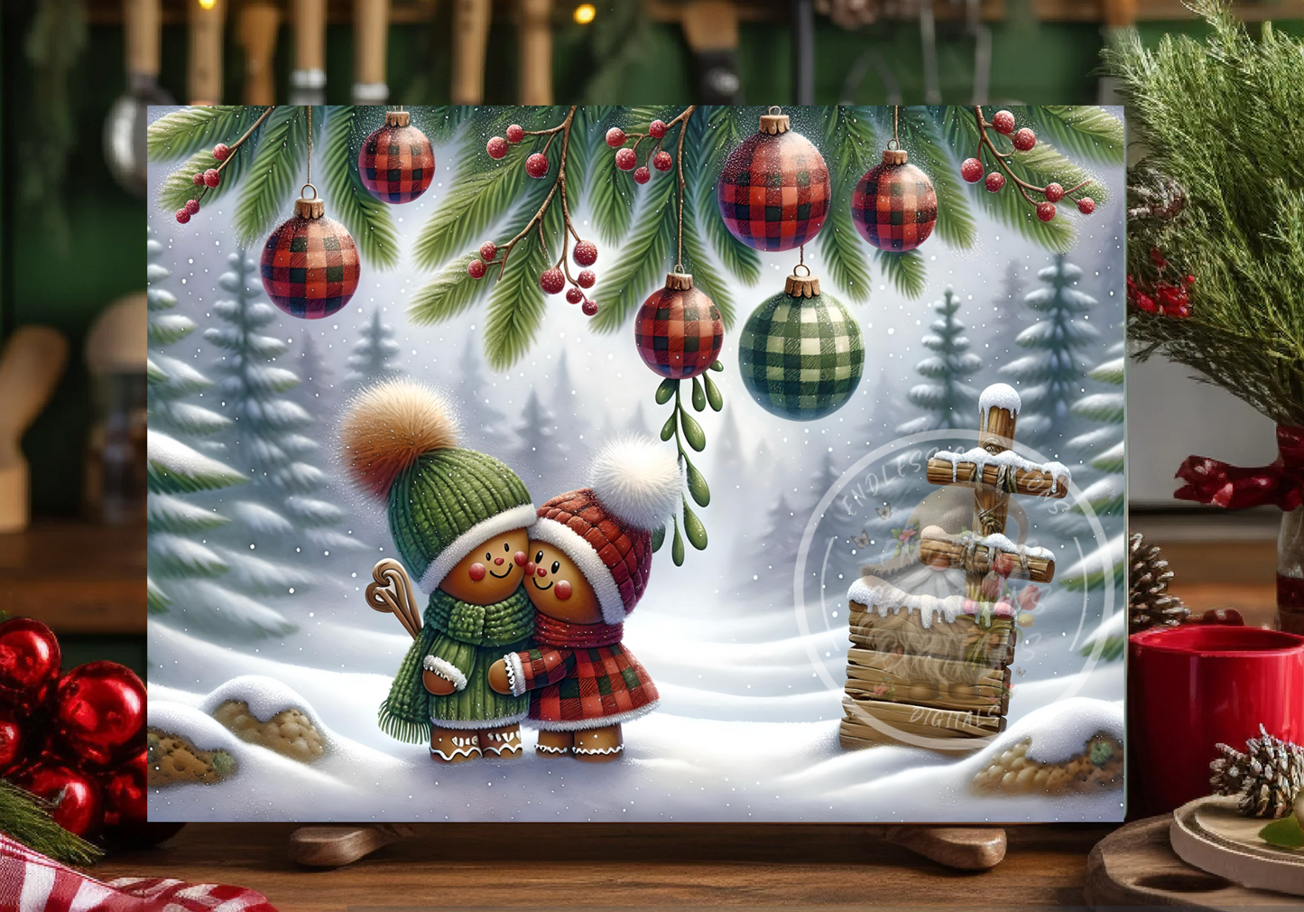 GINGERBREAD KISSING COUPLE BUNDLE