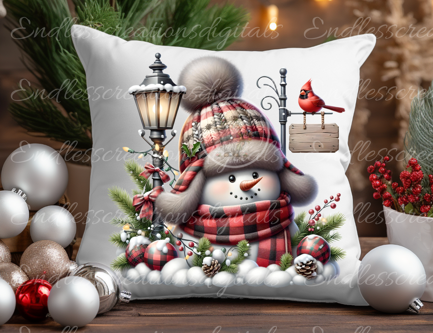 BUFFALO PLAID SNOWMAN BUNDLE
