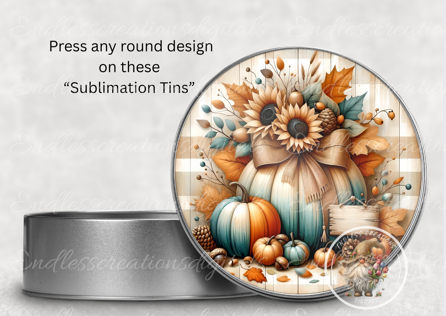 FALL PUMPKIN FLORAL ROUND