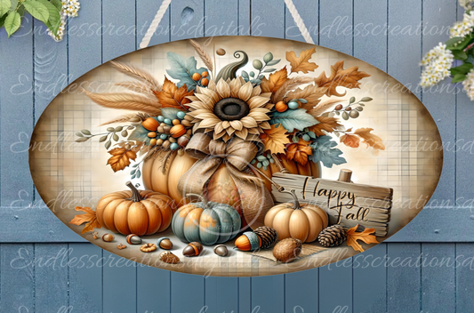 HAPPY FALL OVAL DIGITAL