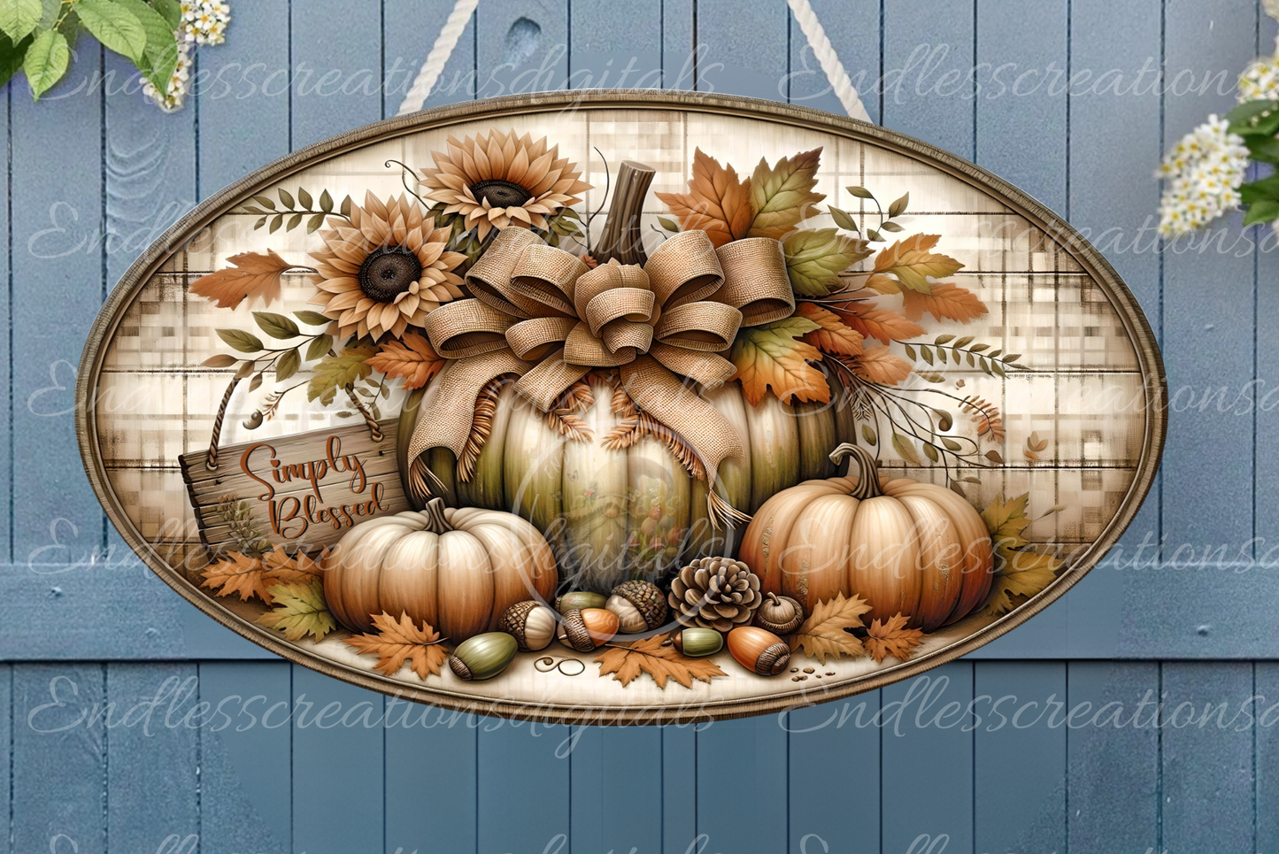 SIMPLY BLESSED FALL OVAL DIGITAL