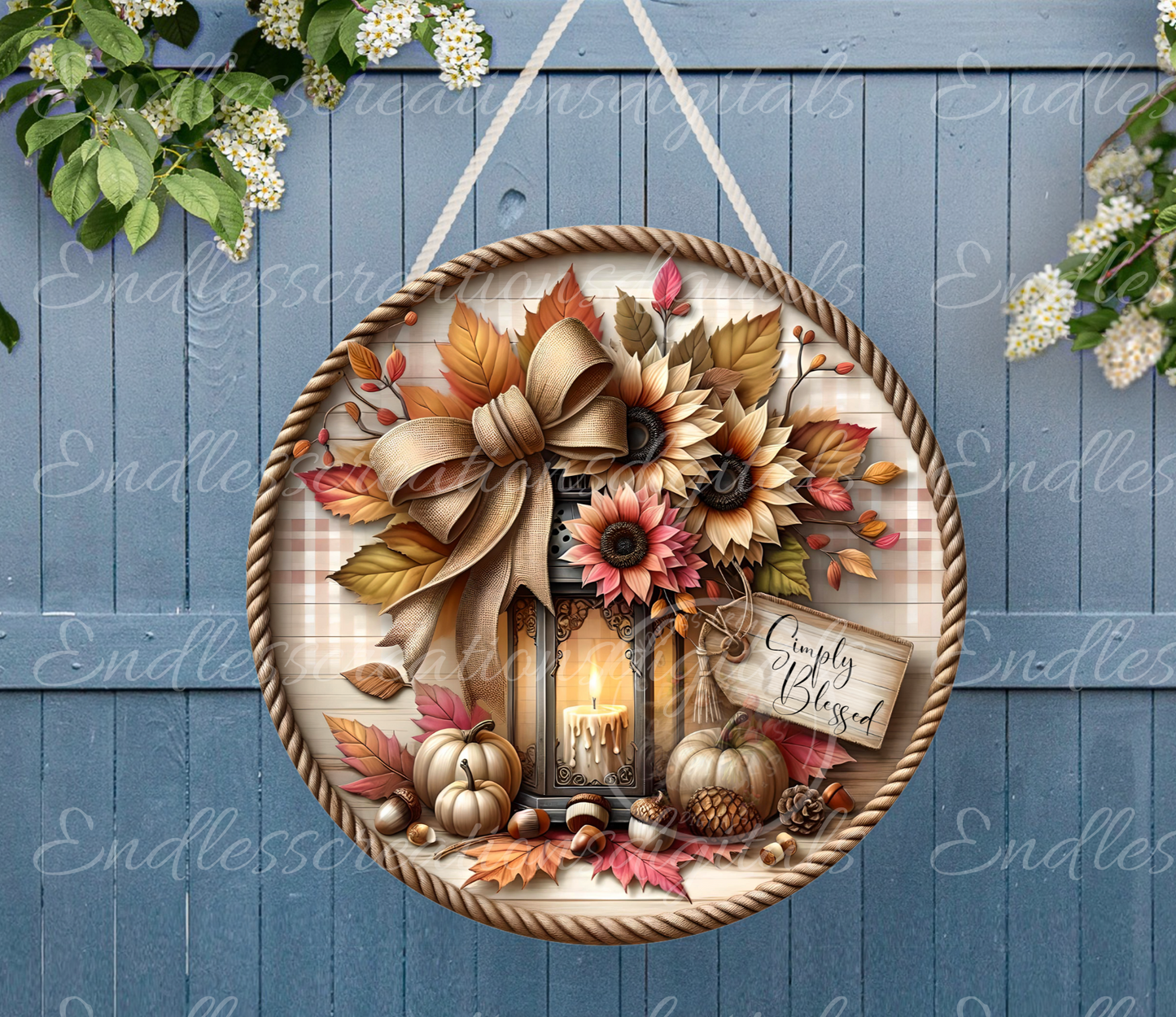 SIMPLY BLESSED FALL LANTERN