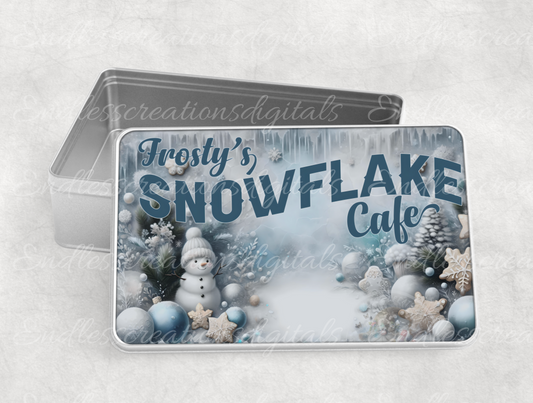 FROSTY SNOWFLAKE CAFE TIN/RECTANGLE BUNDLE