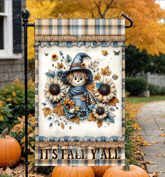 SCARECROW FALL GARDEN FLAG
