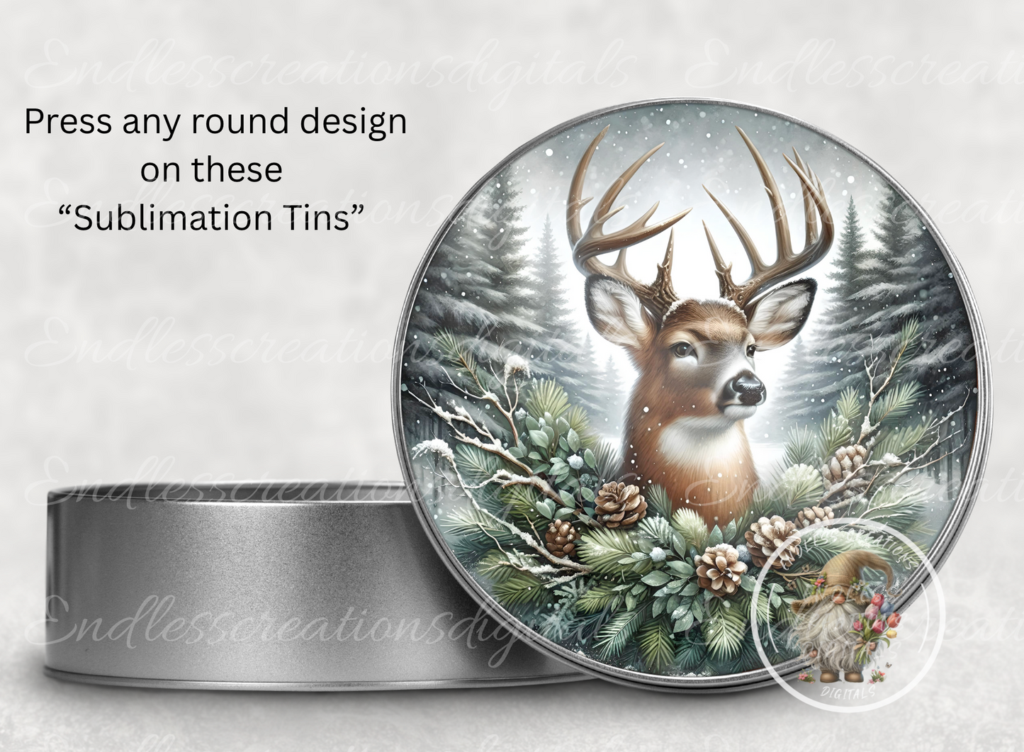 WINTER DEER CLOCK DESIGN