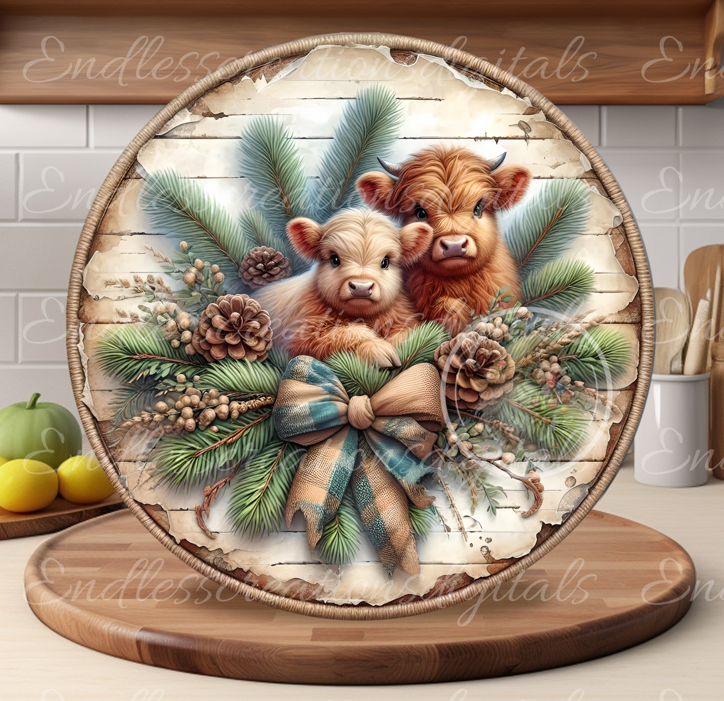 WINTER BABY HIGHLANDS CLOCK DESIGN