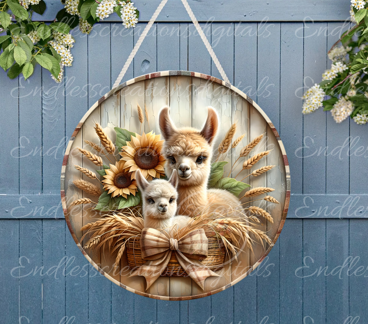 FALL ALPACA CLOCK DESIGN