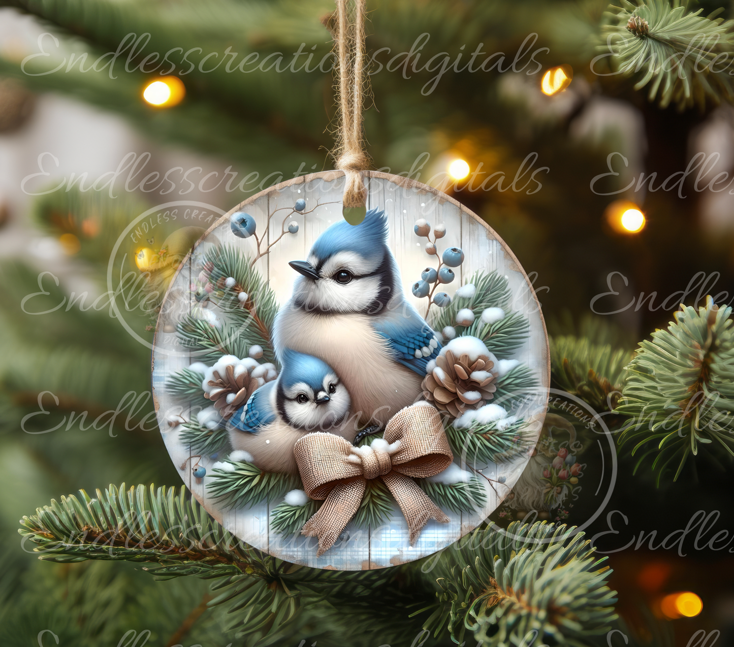 WINTER BABY BLUE JAYS CLOCK DESIGN