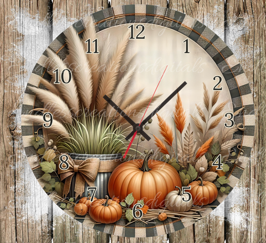 SIMPLY BLESSED FALL CLOCK DESIGN