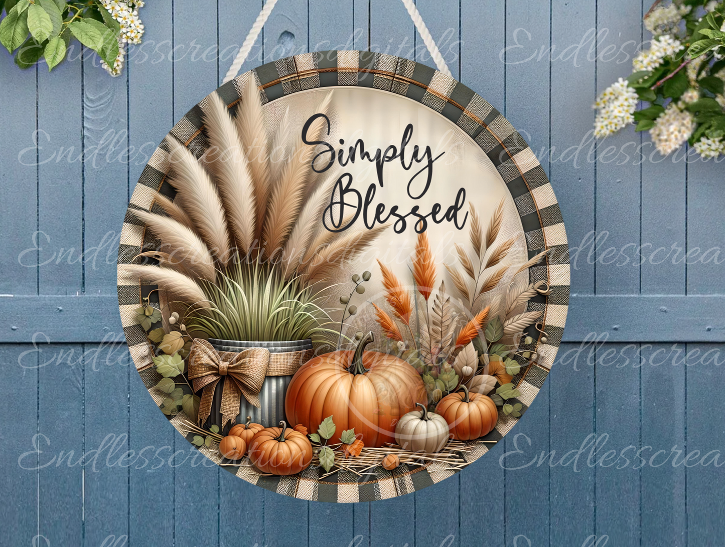 SIMPLY BLESSED FALL CLOCK DESIGN