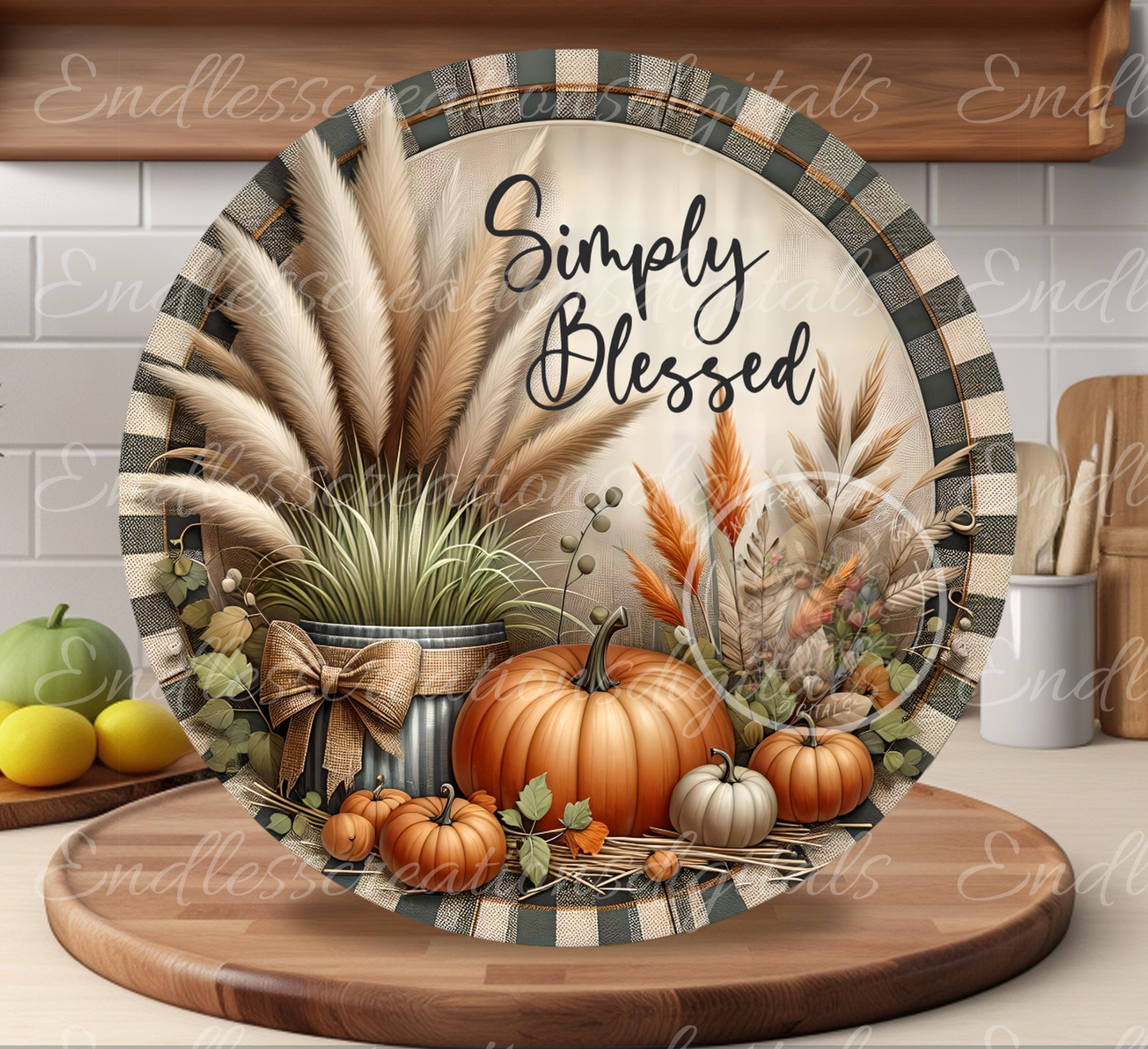 SIMPLY BLESSED FALL CLOCK DESIGN