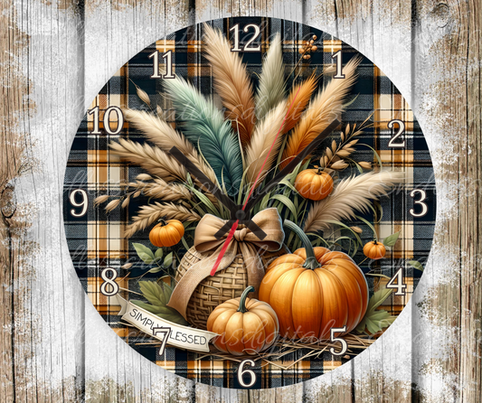 FALL SIMPLY BLESSED CLOCK DESIGN BUNDLE
